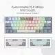 Redragon Fizz K617 White and Grey- RED SWITCH Redragon Fizz K617 White and Grey- RED SWITCH